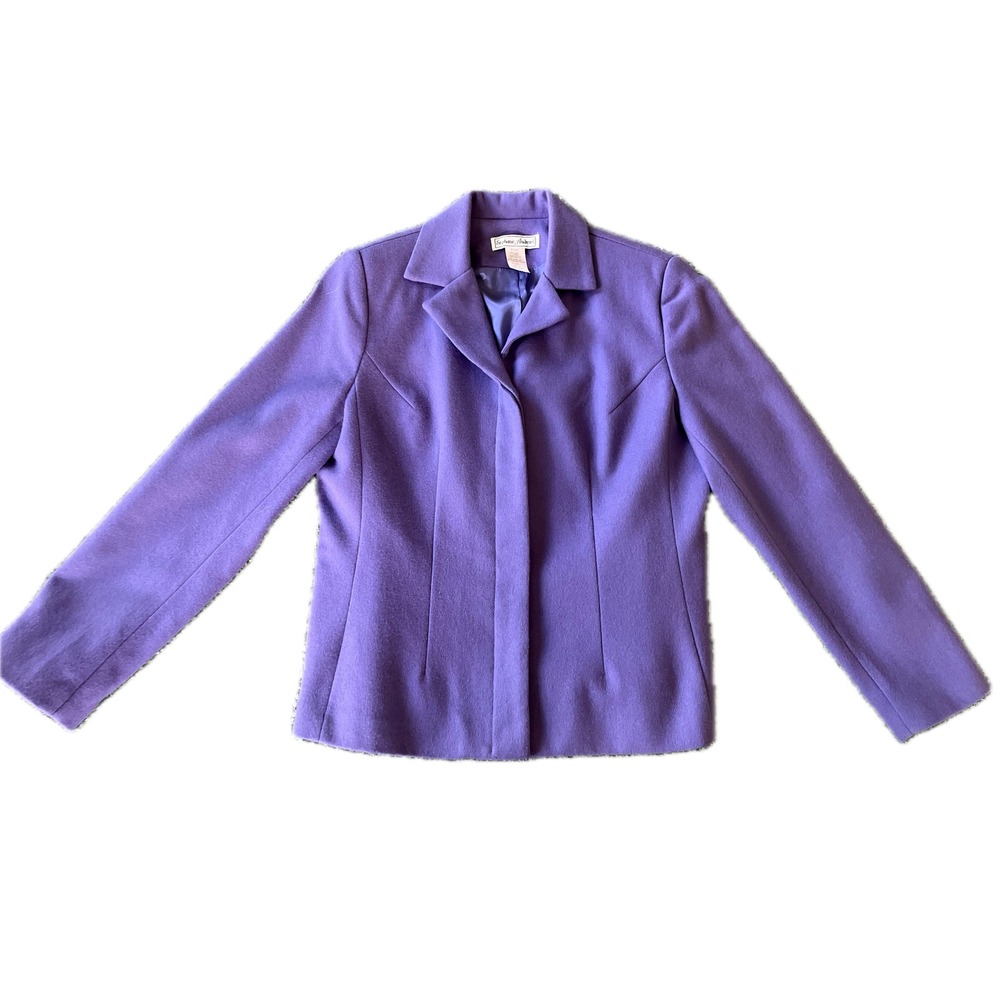 Vintage Violet Purple 100% Wool Blazer Jacket Women Size 10 Vintage Cottagecore
